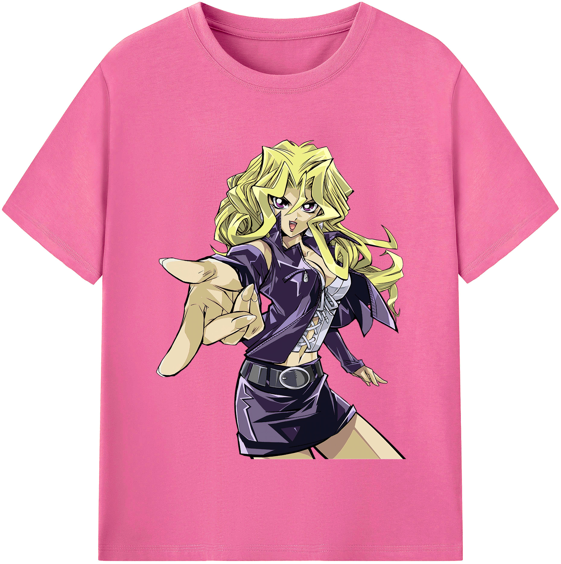 （画像用） 遊☆戯☆王 Yu-Gi-Oh! レディースカジュアルプリントTシャツ（綿100％）